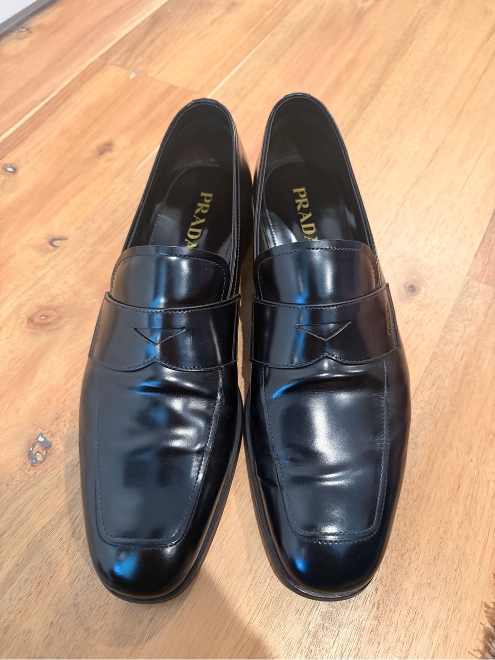 Prada Men’s Black Leather Loafers